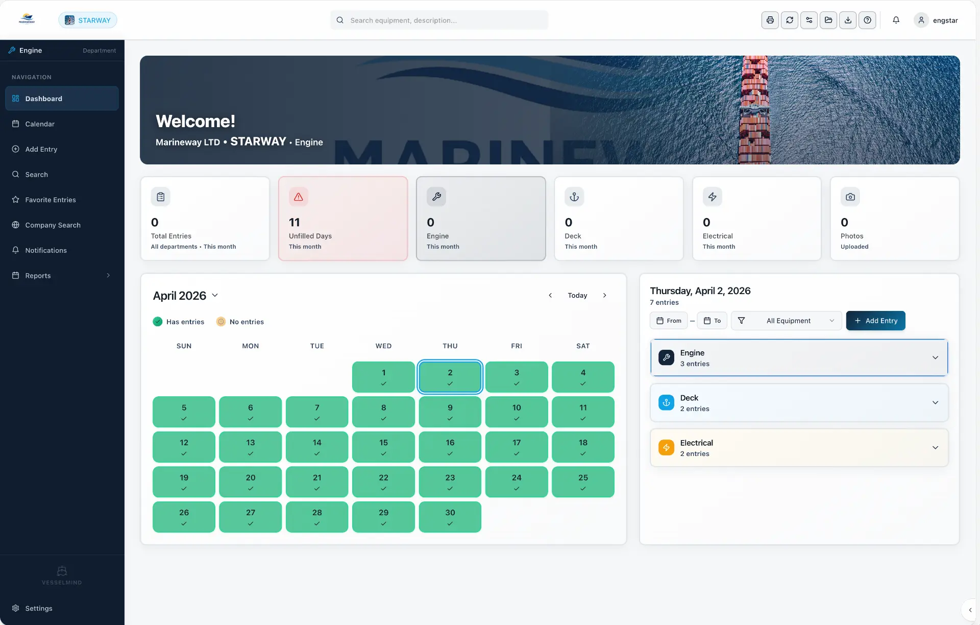 VesselMind — structured equipment record
